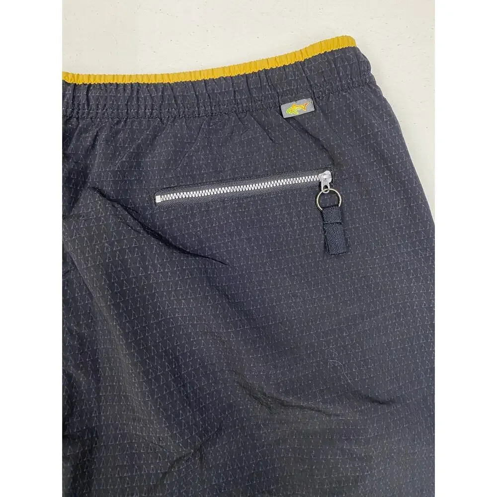 VTG Y2K Greg Norman shark graphic stripe retro swim trunks board shorts XL